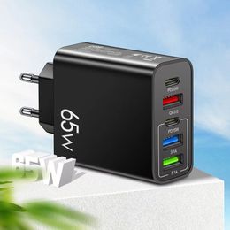 65W Charger Type C Fast Charging QC3.0 Charger For iPhone 15 Xiaomi Samsung Tablet USB C Charger Dual PD Adapter