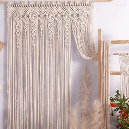 Tapestries Cotton Rope Tassel Decoration Hand Woven Curtains Door Art Wedding Background Walls