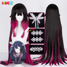 Genshin Impact Columbina Wig Hairwear Mask Accessories Damselette Colombina Fatui Cosplay 110cm Heat Resistant Synthetic cosplay