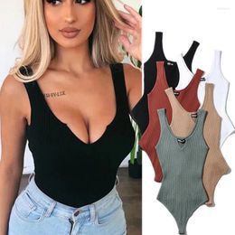 Women's Tanks Withered 2023 Ins Fashion Blogger Vintage V-neck Sexy Tank Tops Colourful Pure Cotton Knitted Rib Summer Bodysuits Women