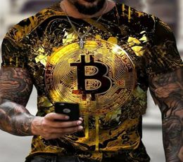 Men's T-Shirts TShirt Crypto Currency Traders Gold Coin Cotton Shirts5539586