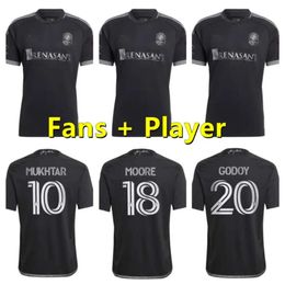 Qqq8 2023 Nashville Sc Away Soccer Jerseys Black Special Home 23 24 Mukhtar 10 Godoy 20 Moore 18 Zimmerman 25 Fan Player Version Jersey