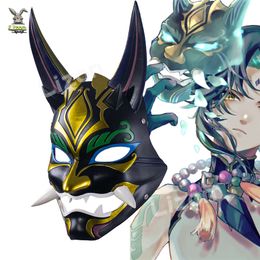 Genshin Impact Xiao Anime Game Prop Halloween Cosplay Costume Accessories Resin Demon Mask cosplay