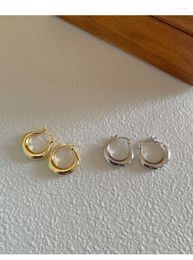 Hoop Earrings Simple Gold Silver Color For Women Men Round Minimalist Geometric Jewelry Accessories Gift