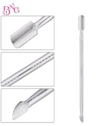 BNG 10pcs Silver Cuticle Remover Dualended Push Nail Cuticle Pusher Manicure Nail Care Tool Stainless Steel nagelriem pusher8109950