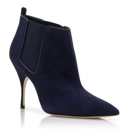 Luxury Winter Dildi Ankle Boots Women Black Blue Suede Pointed Toe High Heel Chelsea Boot Lady Party Wedding Fashion Booties EU35-43 bOX