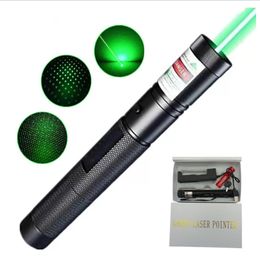 Ponteiros a laser 303 caneta verde 532nm Bateria de foco ajustável e carregador de bateria eu vc081 0,5w sysr com pacote de caixa