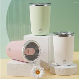 Mugs Easy To Clean Milk Mixing Cup Stainless Steel Liner Stir Evenly Stylish Type-C USB Charging Automatic