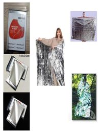 210 140cm Outdoor Sport Climbers Lifesaving Emergency Blanket Survival Rescue Insulation Curtain Blanket Silver New M6558241290