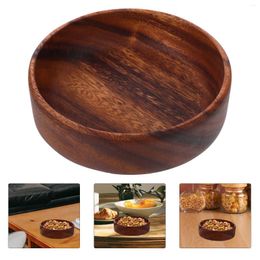 Bowls Wooden Serving Bowl Salad Fruit Plate Holder Dessert Platter Tray