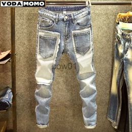 Men's Pants 2023 men denim jeans straight worn hole jeans Europe and America classic old pants pantalones hombre y2k streetwear cargo pants J231102