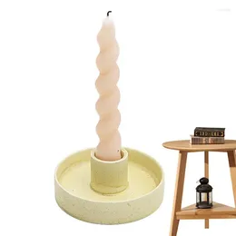 Candle Holders Taper Holder Ceramic Artistic Round Candlestick Display In Dinner Supplies For Bedside Table Study Room