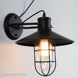 Wall Lamps Retro Wrought Iron Lamp Industrial Style Loft Bedroom Bathroom Aisle Corridor Living Room Decor Sconce Night Light