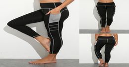 High Waist Tight Running Leggings With Pocket Fitness Yoga Pant Comfortable High Elastic Pants Workout Legging Pants Activewear2337563