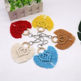 Keychains Handbag Ornaments Accessories Tassel Key Rings Pendant Bag Decorated Colorful Cotton Cord Woven Chain