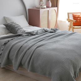 Blankets Lace Waffle Towel Blanket Warm Soft Throw Plaid For Adult On The Bed/Sofa/Plane/Travel Bedding Bedspread Comforter