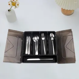Storage Bottles Drawer Organizer For Cutlery Portable Box Outdoor Camping Kitchen Supplies Organize Flatware Cutters Forks