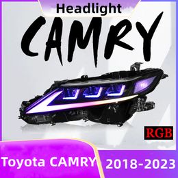 Car Headlights For Toyota Camry 20 18-2023 RGB LED Headlights Assembly DRL Turn Signal Front Lamps Plug n Play