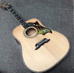 Custom solid spruce top ebony fingerboard bridge SOLID flamed maple sides back acoustic guitar