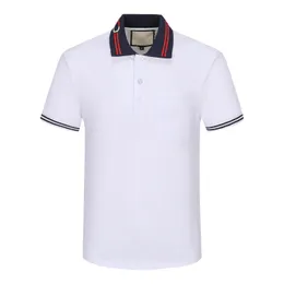 Erkek Polos Designer Lüks Moda Renkli Nakış M-3XL MENS SLIE FIT KISA KULLANIM Polos Gömlekleri