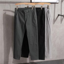 Men's Suits Draped Straight Men Suit Pants Elastic Waist Business Korean Fashion Loose Casual Solid Colour Wide-leg Trousers Male M48