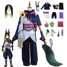 Genshin Impact Tighnari Cosplay Halloween for Women Carnival Costume Anime Clothes Disfraces Mujer Hombre cosplay