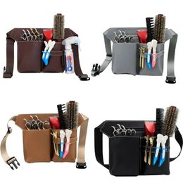 Hair Salon Unisex Professional Barber Scissors Bag Waist Pouch Men Women Multifunction Hairdressing Hair Salon Tool Storage Case Bum Bag 231102