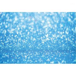 Party Decoration Blue Bokeh Backdrop Halo Shining Stars Still Life Pography Background Born Baby Bridal Po Booth Studio Prop Decor