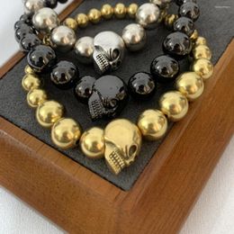 Strand Skull Bead Bracelet For Men And Women Can Wear Spring Personality Retro Punk Style