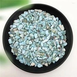 Decorative Figurines 5-8mm 50g Natural Larimar Gravel Polished Rock Crystal Chip Stones Healing Decor And Minerals