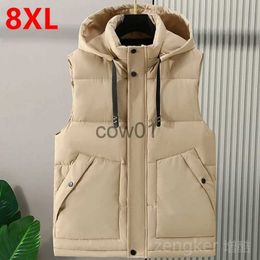 Men's Vests Large size waistcoat thickened autumn winter casual men's plus size horse jacket fashion warm vest men 8XL 7XL J231102