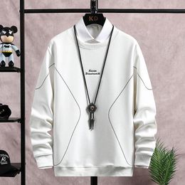 Men's Hoodies & Sweatshirts Autumn Winter 2023 Super Soft Thickened Fashion Hoodie Teen O-neck Pullover Solid Long Sleeve Youth Drop Ship