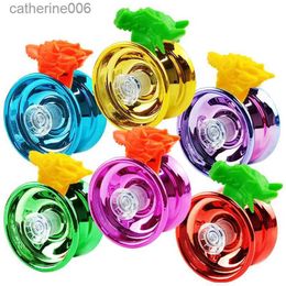 Yoyo 6 Colours Professional Yoyo Toy Aluminium Alloy Children Beginners Yo-Yos for Gift Yo-yo Finger Protector AccessoriesL231102