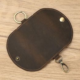 Keychains Handmade Storage Bag PU Leather Car Pouch Holder Large Capacity Keychain Organiser Metal Keyring