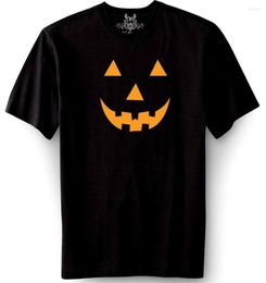 Men's T Shirts MENS Printed Pumpkin Head Face T-Shirt Funny Halloween Custom Tee All Size