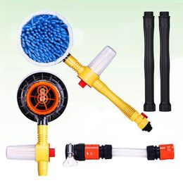 Car Sponge Rotating Clean Round Brush Auto Water Spray Wash Cleaning Washer Parts