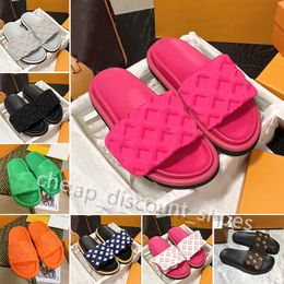 2023 Designers Slippers Pool Pillow Mules Women Sandals luxury Sunset Flat Comfort Mules Padded Front Strap Slippers Fashionable Easy-to-wear Style Slides
