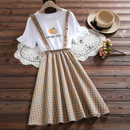 Girl Dresses Girls Summer Dress Fake Two-piece Western Style Stitching Strap 13 14 Year Old Princess For Children Clothes