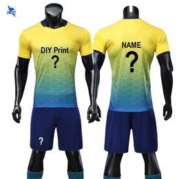 Other Sporting Goods Professional Custom Adult Men Soccer Jerseys Set Football Uniforms Kit Boys Kids Breathable Futsal ShirtShorts Tracksuit 231102