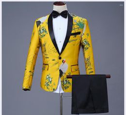 Men's Suits Handsome Groomsmen Shawl Lapel Groom Tuxedos Mens Wedding Dress Man Jacket Blazer Prom Dinner (Jacket Pants Tie) T02