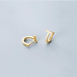 Hoop Earrings WTLTC Delicate T Shaped Ear Piercing For Women 925 Sterling Sliver Bar Small Cubic Zircon Huggie