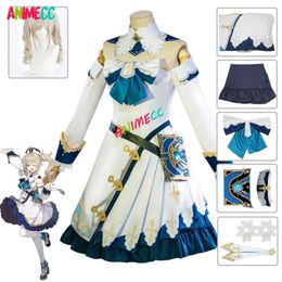 Genshin Impact Barbara Cosplay Costume Wig Anime Game Princess Dresses Lolita Maid Halloween Clothes for Women Girls cosplay