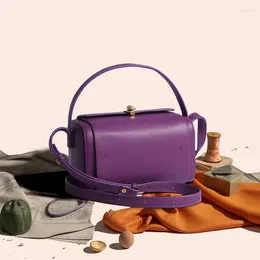 Evening Bags Designer Crossbody Bag Fashion Retro Purple Boston Women's Shoulder High Quality Versatile Commuter Handbag