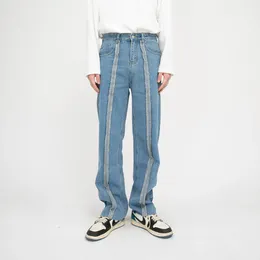 Men's Jeans Man Japan Korean Streetwear Fashion Hipster Vintage Trousers Men Straight Loose Casual Wide Leg Denim Pants