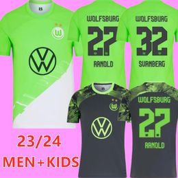 23 24 VfL Wolfsburg soccer jerseys 2023 2024 GINCZEK STEFFEN men kids kits home away MBABU BROOKS ARNOLD WEGHORST uniform football shirts Thai 9899