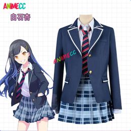 ANIMECC Project Sekai Colourful Stage Shiraishi An Cosplay Costume Wig School Uniform Outfits Christmas Carnival Party for Women cosplay