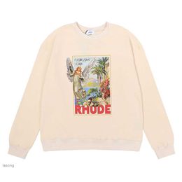 Rhude Hoodie Breathable Mens Hoodies Sweatshirts Fashion Soft Hoody Us Size S-xlhx0u