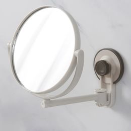 Compact Mirrors Bath Mirror Cosmetic Mirror 1X/3X Magnification Suction Cup Adjustable Makeup Mirror Double-Sided Bathroom Mirror 231102