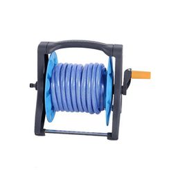 Garden Hoses Hose Reel Holder Hand Crank Reels Rack Water Pipe Storage Cart Winding Tool Tools Supplies 231102