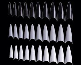 600pcspack Stiletto Sharp Nail Tips French Acrylic False ClearNatural Pointy Fake Tip UV Gel Manicure Nails Art Tool8534847